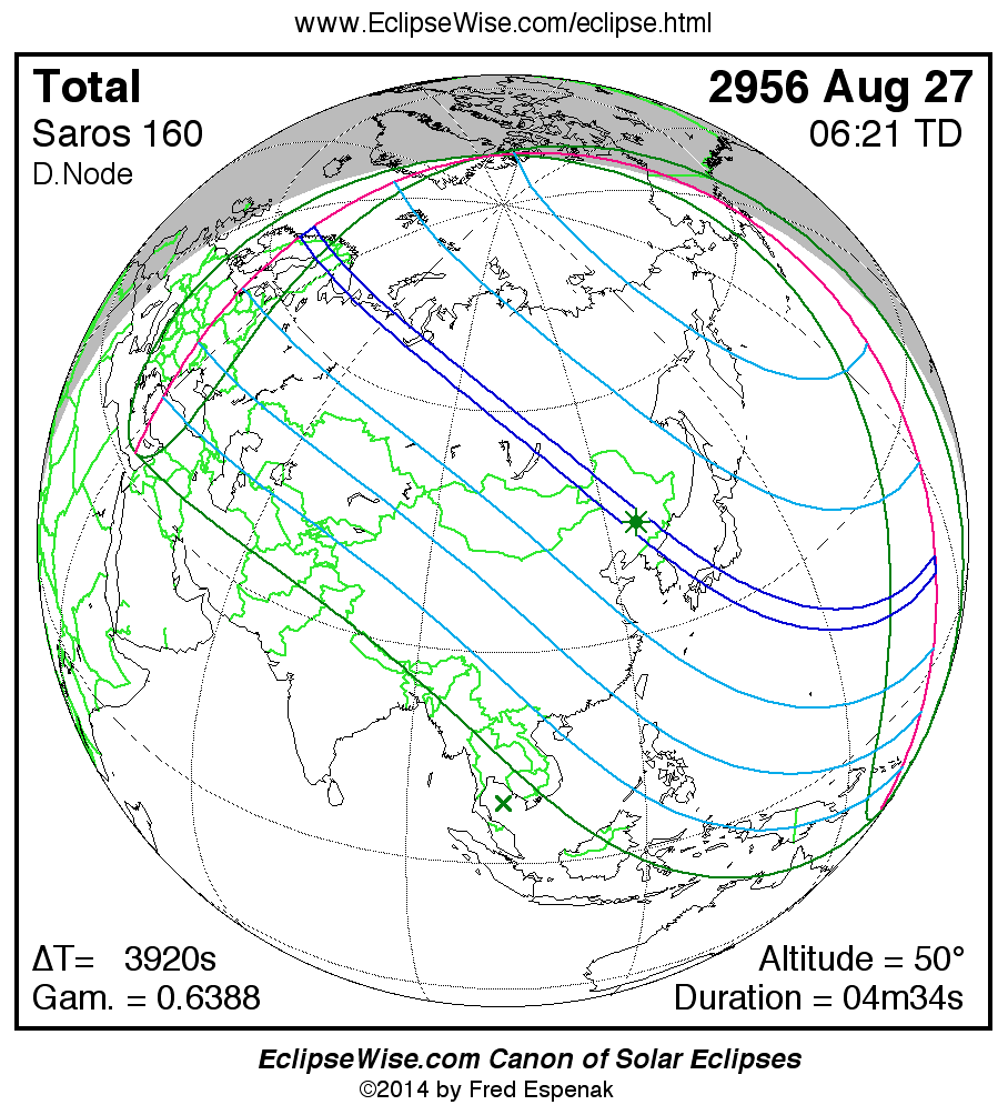 Total Solar Eclipse of 2956 Aug 27